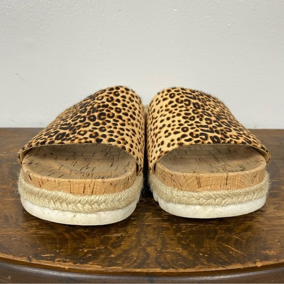 J/Slides Calf hair Leopard print slides - Picture 4 of 7